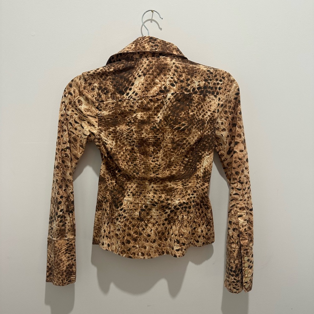 Bebe Snake Print Button Up - Picture 2 of 3